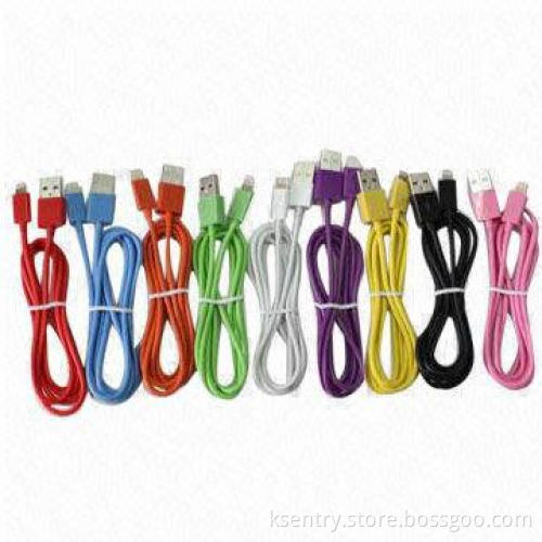 Colorful 8-pin to USB data and charger cable for iPhone 5 accessories